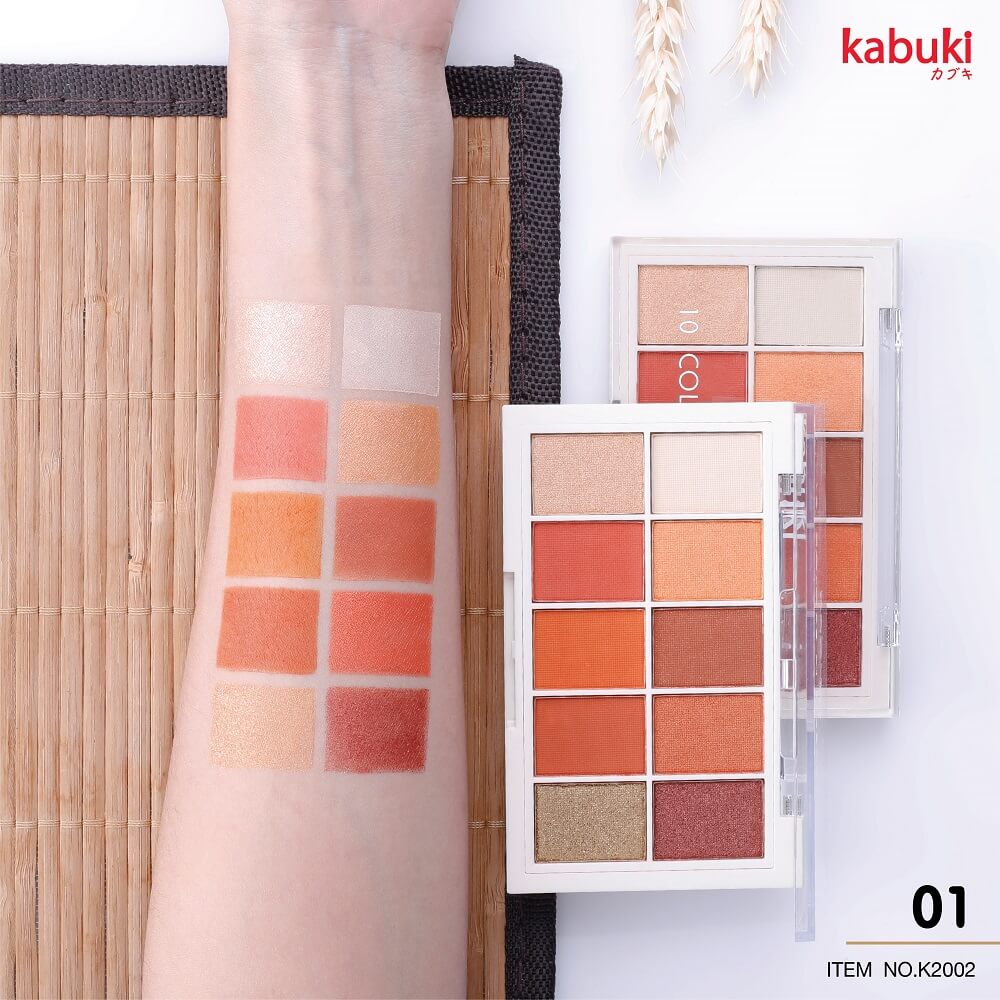 Kabuki ,Kabuki 10 Colors Of Eyeshadow,Kabuki 10 Colors Of Eyeshadow K2002-01,Kabuki 10 Colors Of Eyeshadow K2002,K2002,Kabuki 10 Colors Of Eyeshadow K2002ราคา,Kabuki 10 Colors Of Eyeshadow K2002รีวิว